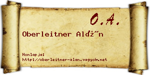 Oberleitner Alán névjegykártya
